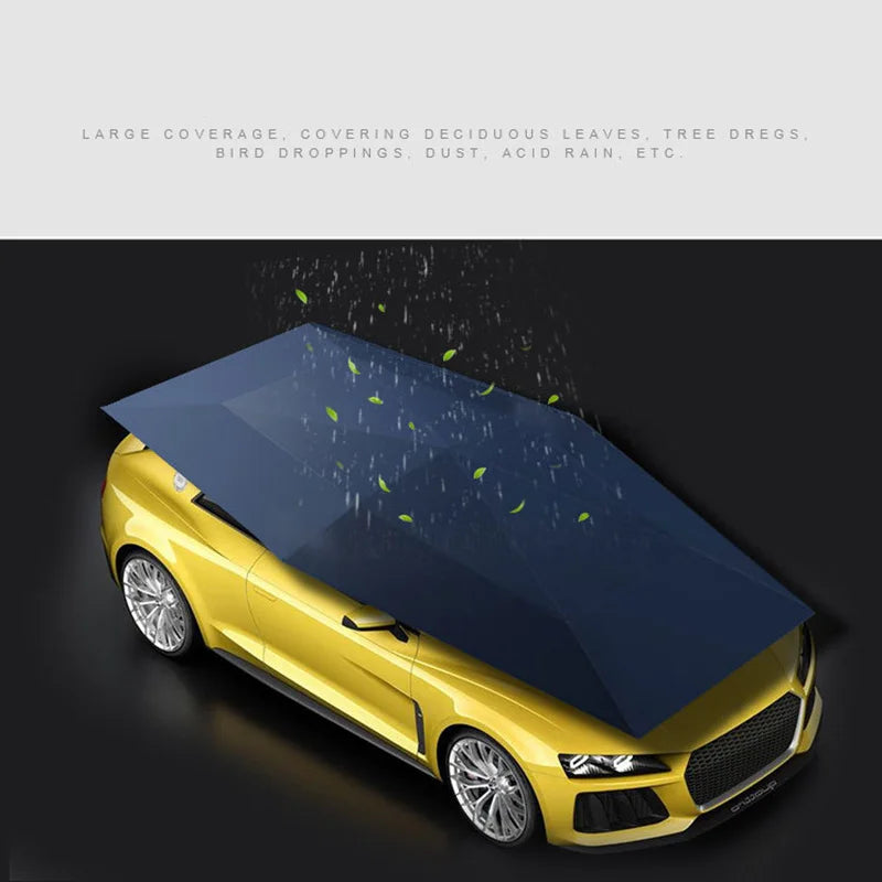 Capa Protetora de Carro  para Sol e Chuva-  Semi- Automática