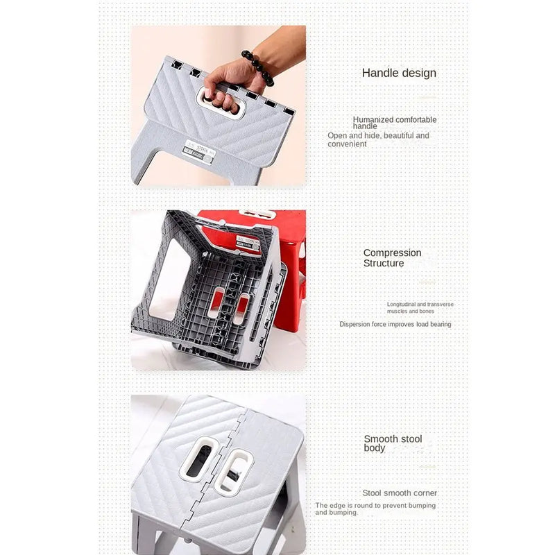 Banqueta Multifuncional Dobravel - de Fácil armazenamento anti derrapante