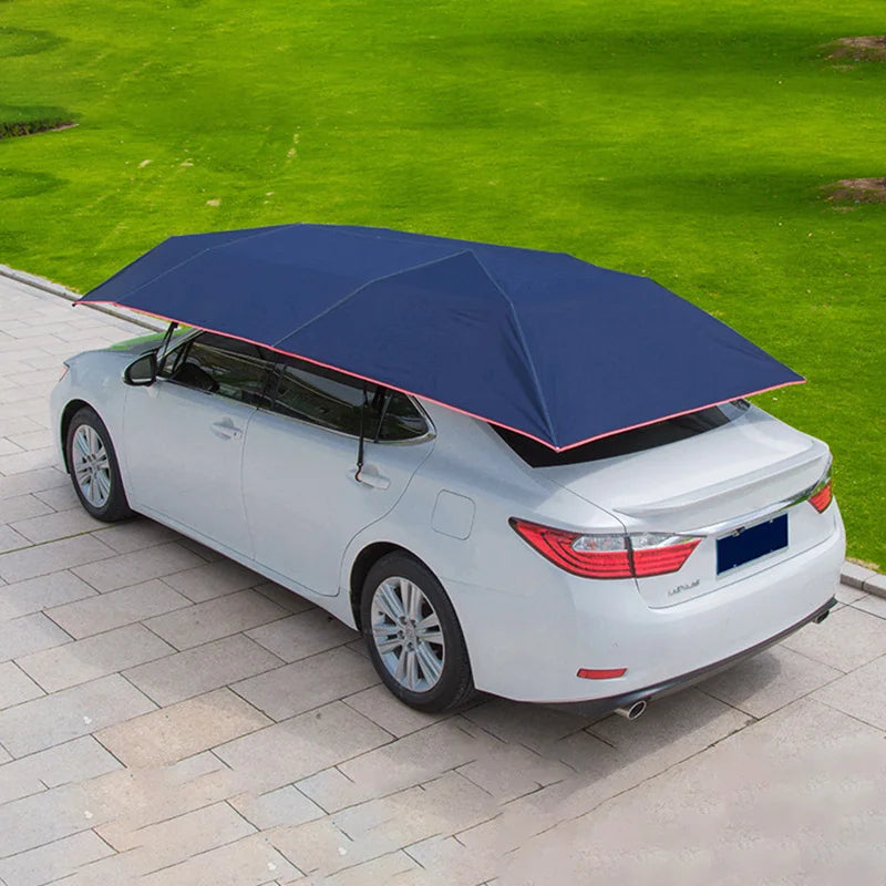 Capa Protetora de Carro  para Sol e Chuva-  Semi- Automática