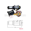 Guincho Elétrico corda de Aço 12V/24V - 2.040KG Tração -  Carro - Pickup off -road Controle