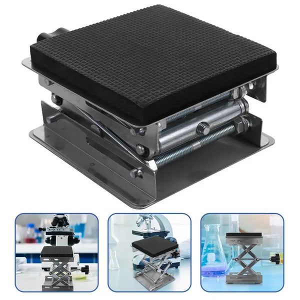 Plataforma elevatória de tesoura para laboratório, suporte para laboratório, mini mesa de suporte para laboratórios, suprimentos científicos de metal, carro, hidráulico Sucesso Ativa