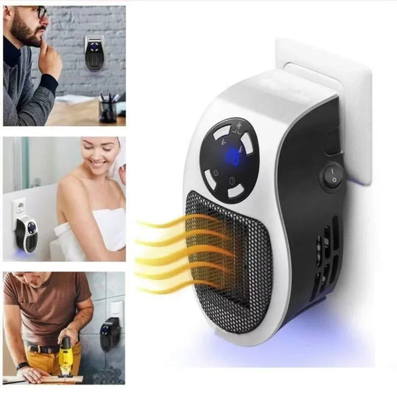 Aquecedor Elétrico Portátil de parede com Controle Remoto 500W