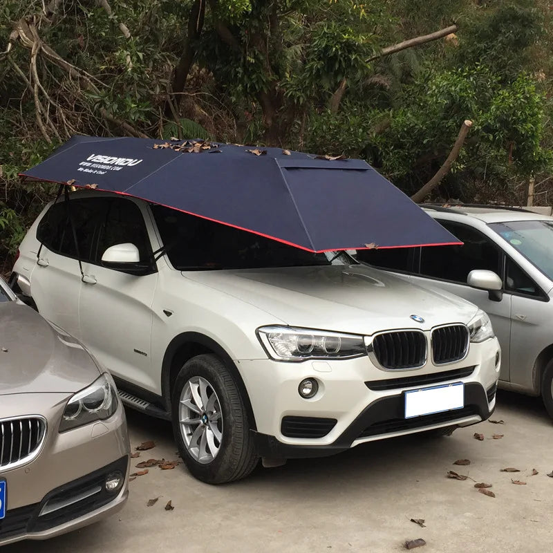Capa  Protetora de Carro contra Sol e Chuva Semi Automática