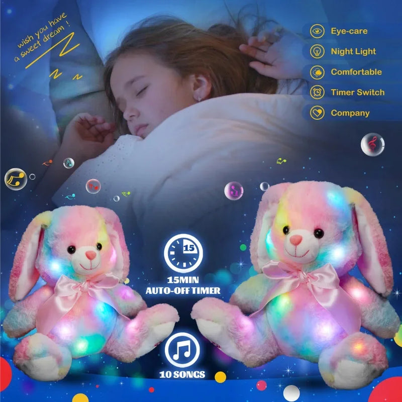 Luminous Plush Rabbit with Musical Themes