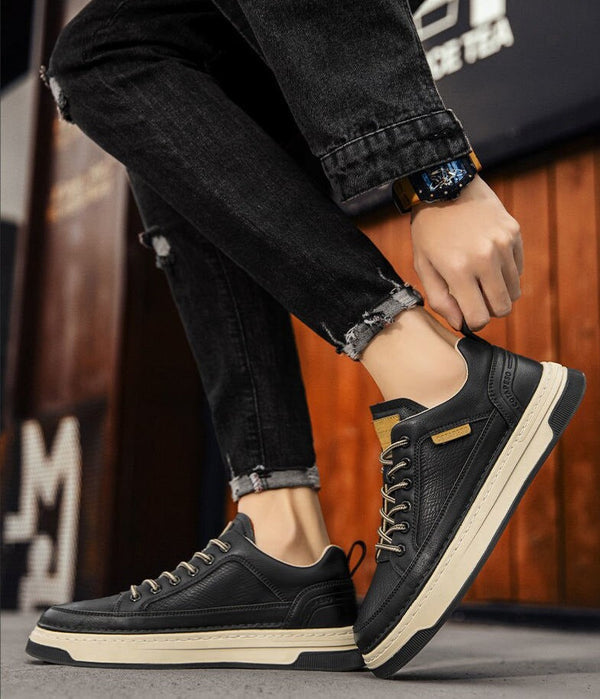 Men's Casual Non-Slip Leather Sneakers - UrbanGrip