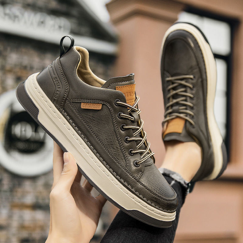Men's Casual Non-Slip Leather Sneakers - UrbanGrip