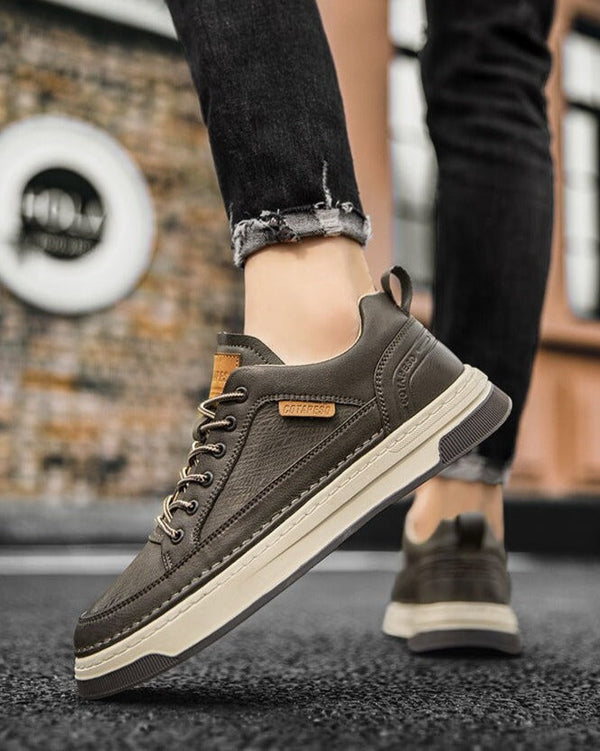 Men's Casual Non-Slip Leather Sneakers - UrbanGrip