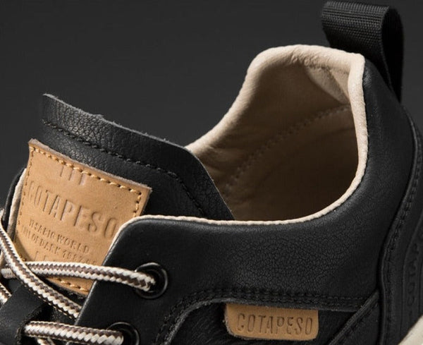 Men's Casual Non-Slip Leather Sneakers - UrbanGrip