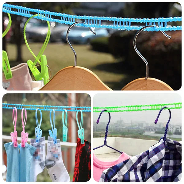 Clothesline with Space for Portable Hanger - DryTech