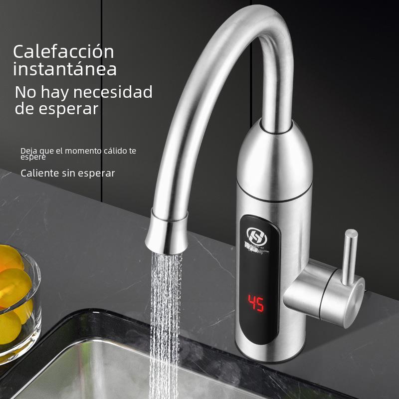 Torneira de cozinha  com display digital, tela grande, aquecimento rápido, torneira de cozinha instantânea, aço inoxidável