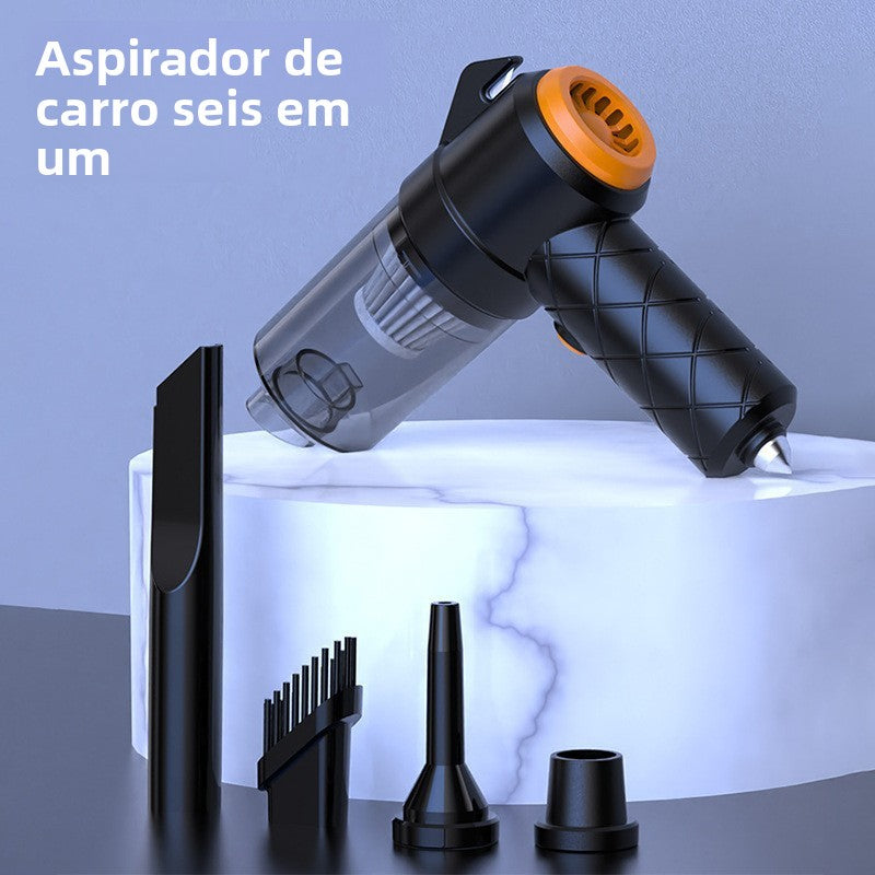 Aspirador de pó portátil multifuncional, mini, recarregável e superpotente, sem fio, para casa e carro.