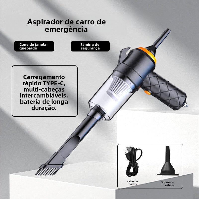 Aspirador de pó portátil multifuncional, mini, recarregável e superpotente, sem fio, para casa e carro.