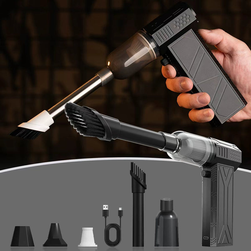 Aspirador de pó portátil para carros, residências e janelas, potente e recarregável via USB