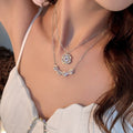 Lucky Clover and 4 Hearts Necklace 