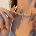Lucky Clover and 4 Hearts Necklace 