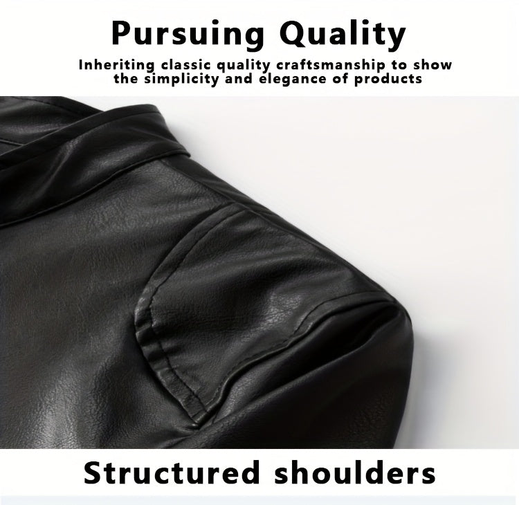 Jaqueta masculina slim fit para motociclista, coleção outono inverno